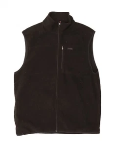 IZOD Mens Fleece Gilet UK 40 Large Black Polyester DD57 - Picture 1 of 3