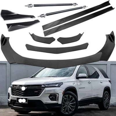 Front Bumper Lip Splitter Spoiler Rear Lip Strut Rod Body For Chevrolet Traverse Foto 1 de 4