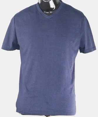 ARIZONA JEAN CO. Men's M T-shirt deep navy/black color V neckline preowned soft - Image 1 of 4