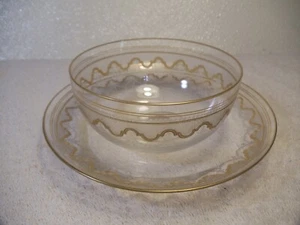SAINT-LOUIS CRYSTAL DESERT BOWL & DISH ONE SET - Picture 1 of 6