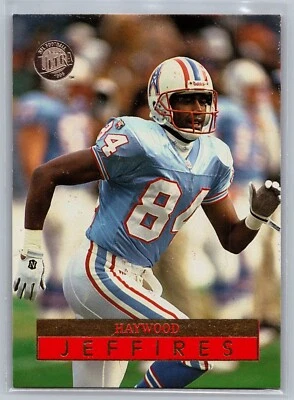 1996 FLEER ULTRA Card # 60 Haywood Jeffires - Houston Oilers - Image 1 of 2