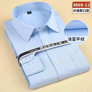Camisa Hombre Manga Larga Primavera Verano Negocios Algodón Informal Alta Calidad - Imagen 1 de 35