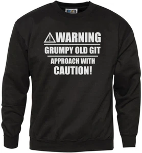 Warning Grumpy Old Git - Divertida Sudadera Viejo Juvenil y Hombre - Imagen 1 de 4