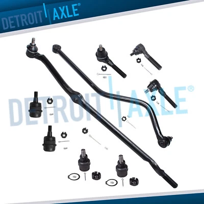 Front Upper Lower Ball Joints Tie Rods Drag Links for Jeep Cherokee Comanche - Image 1 of 4