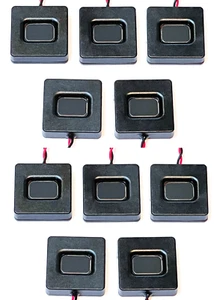 Ten 25x25x7mm 4 Ohm Square Megabass Speaker For DCC Sound Decoder Loksound Etc - Foto 1 di 2