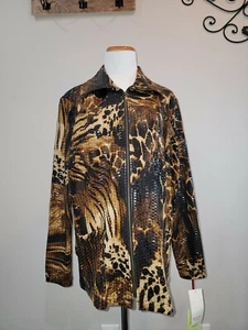 Ruby Rd woman Animal Print Jacket NWT Size 20W - Picture 1 of 3