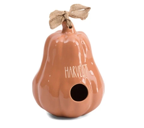Rae Dunn Artisan Collection Harvest Gourd Bird House New 9 inch by 6 inches Cover