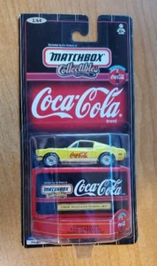 MATCHBOX COLLECTIBLES 1968 MUSTANG COBRA JET COCA COLA YELLOW W/REAL RIDERS - Picture 1 of 1
