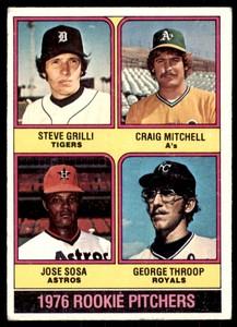 1976 TOPPS. ROOKIE PITCHERS - STEVE GRILLI/CRAIG MITCHELL/JOSE SOSA/GEORGE