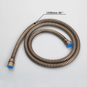 Rubinetto doccia manuale tubo acqua antico ottone 1,5 m accessori bagno - Foto 1 di 1