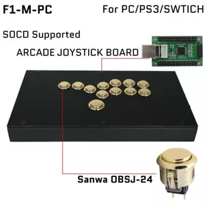 Fightbox F1-Metallic All Button Leverless Arcade Controller PC PS Xbox Switch - Picture 1 of 24