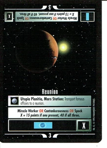 TARJETA RARA REUNIÓN DE STAR TREK CCG UNIVERSO ALTERNATIVO - Imagen 1 de 1