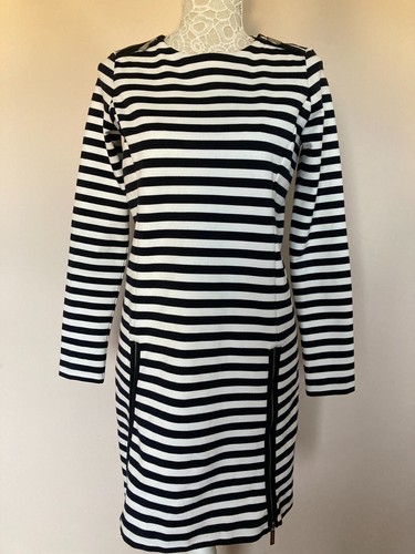Abito tunica Michael Kors Michael a righe con zip taglia S UK 8 EUR 36