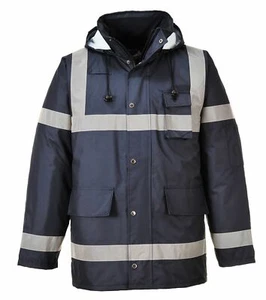 Portwest US433 Iona Lite Reflective Waterproof Quilt Lined Hooded Safety Jacket - Picture 1 of 11
