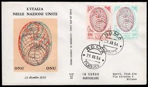 Repubblica, FDC Ala - Italia nelle Nazioni Unite (ONU), 29/12/1956 - Picture 1 of 2