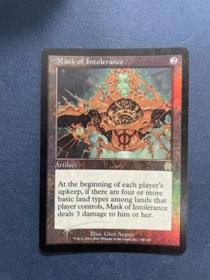 MTG FOIL APOCALYPSE MASK OF INTOLERANCE EX MAGIC THE GATHERING RARE ARTIFACT - Image 1 of 4