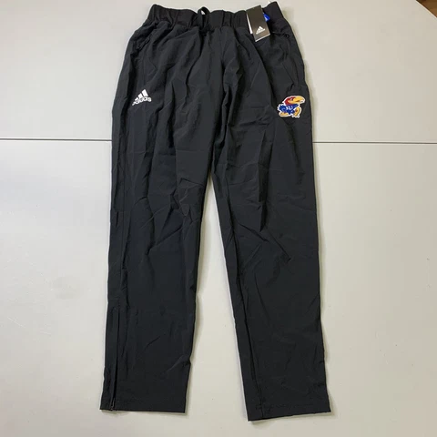 NWT Adidas Kansas Jayhawks Warm Up Pants Black Small NCAA Sports Team Issue Cover