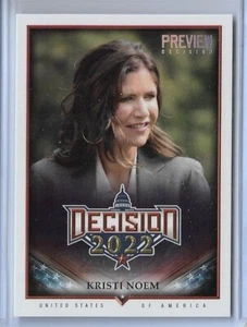 RARE 2022 DECISION RAINBOW KRISTI NOEM PREVIEW CARD #P17 ~ SOUTH DAKOTA 2020 - Picture 1 of 2