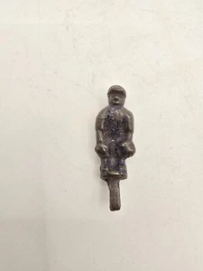 Old 1920s Cast Iron Part - Baseball Player Man 1 1/2" - Picture 1 of 2