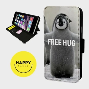 PINGUIN FREE HUG - Kunstleder Flip Handyhülle - iPhone/Samsung - Bild 1 von 5
