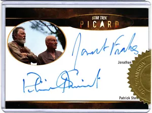STAR TREK PICARD SEASONS 2 AND 3 PATRICK STEWART JONATHAN FRAKES DUAL AUTOGRAPH - Picture 1 of 2