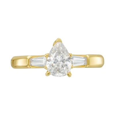 1.40 Ct Pear Cut IGI Certified Lab Grown Diamond Engagement Ring 14K Yellow Gold - Image 1 of 4