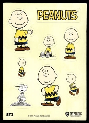 Charlie Brown Peanuts 2025 Cartoon Sticker Card #3 (NM) - Image 1 of 2
