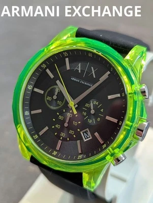 Reloj Cronógrafo Deportivo ARMANI EXCHANGE AX1337 Estilo Verde Neón Foto 1 de 4