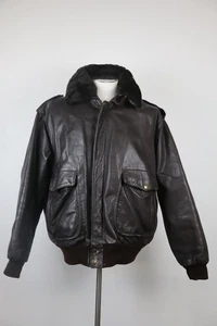 SCHOTT GIUBBINO CON FODERA PELLE GIACCA UOMO TG. 52 JACKET MAN CASUAL VINTAGE - Picture 1 of 18