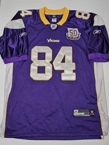 NFL Reebok On Field Randy Moss #84 Jersey Minnesota Vikings 50th Anniv Size 54 - Picture 1 of 14