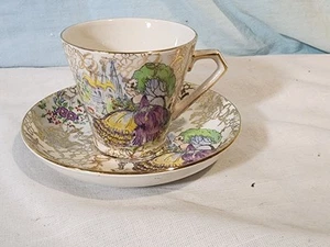 LORD NELSON "Pompadour" Vintage Teacup & Saucer, Crafted in England, NICE! - Picture 1 of 9
