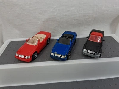 Hot Wheels Mercedes Benz 300 SL Convertible Lote De 3 Rojo Negro Azul Die Cast Foto 1 de 4