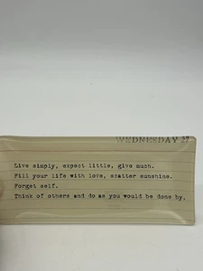 Fringe Studios Trinket Tray w/ Inspirational Quotes Lined Paper Typewriter Font - Picture 1 of 4