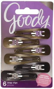 Goody Snap Hair Clips, Brunette, 6-count(1942446) - Picture 1 of 3