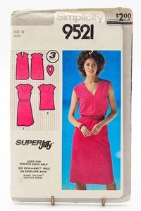 Muster Misses Jiffy Stretch Strickkleid oder Top Gr. 12 1980 Simplity 9521 - Bild 1 von 2