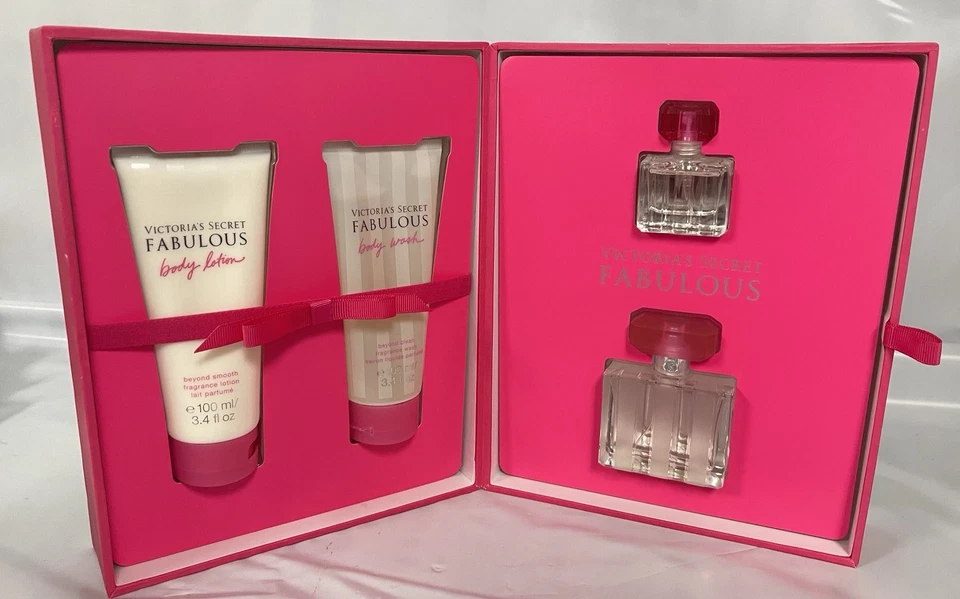 Victoria’s Secret Fabulous Eau De Parfum Perfume Set de Regalo 4 Piezas Loción, Jabón Corporal Foto 1 de 4