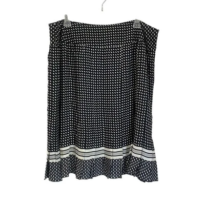 Falda Jones New York 100% Seda Plisada Blanco y Negro Lunares Talla 16W Foto 1 de 4