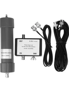 10 KHz ‑ 30 MHz Whip Active Antenna With Portable Cable For Radio Communication - Zdjęcie 1 z 7