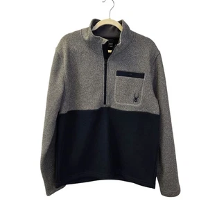 Spyder Blue Ski Sweater Half Zip Pullover Jacket Size Medium - Picture 1 of 6