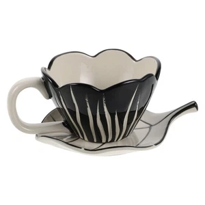  Tazza da caffè in ceramica con piattino 320 ml servizio primaverile per Natale - Foto 1 di 17