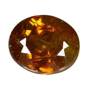 1.36 Ct Very good Perfect Oval 6.6 x 5.5 MM Orange Red Spain Natural Sphalerite - Bild 1 von 4