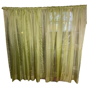 Menge 6 transparente grüne Vorhang Paneele 40 x 64" - Bild 1 von 2