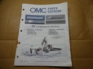 1987 OMC 25 HP Commercial Outboard parts catalog book Johnson Evinrude 398621 - Picture 1 of 5