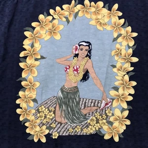Tommy Bahama Shirt Mens L Black Textured Silk Hula Girl Foral Emboirdered - Picture 1 of 14