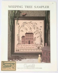 THE CITY STITCHER WEEPING TREE SAMPLER COUNTED CROSS STITCH CHART - Picture 1 of 3