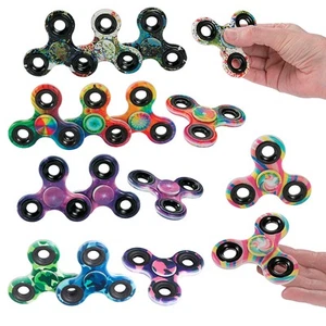 Fun Express Patterned Plastic Fidget Spinner Assortment, 3" Bulk 60 Pieces - Picture 1 of 2