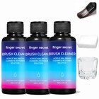 Nail Brush Cleaner 120ml Liquid Acrylic Paint Nails Artist 3pcs 