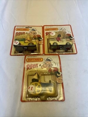 Matchbox Popeye Bluto Olive Oil 1980 Sealed Cards FULL COMPLETE SET, See Pics! - Image 1 of 4