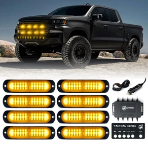 Paquete de 8 luces estroboscópicas marcador lateral rejilla LED ámbar Xprite con caja de control - Imagen 1 de 7