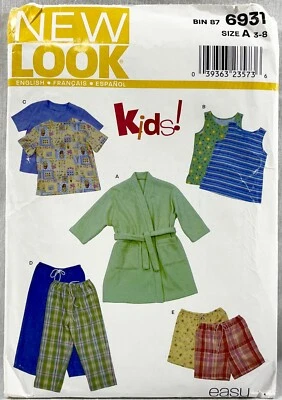 2002 New Look Sewing Pattern 6931 Boys Sleepwear Size 3-8 Vintage 16818 - Image 1 of 2